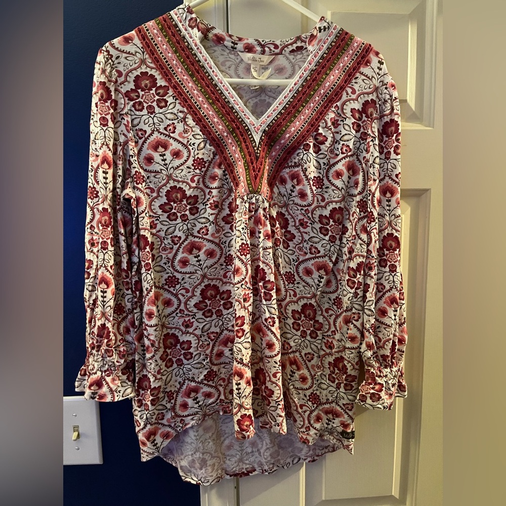 Matilda Jane Red and White Floral Blouse